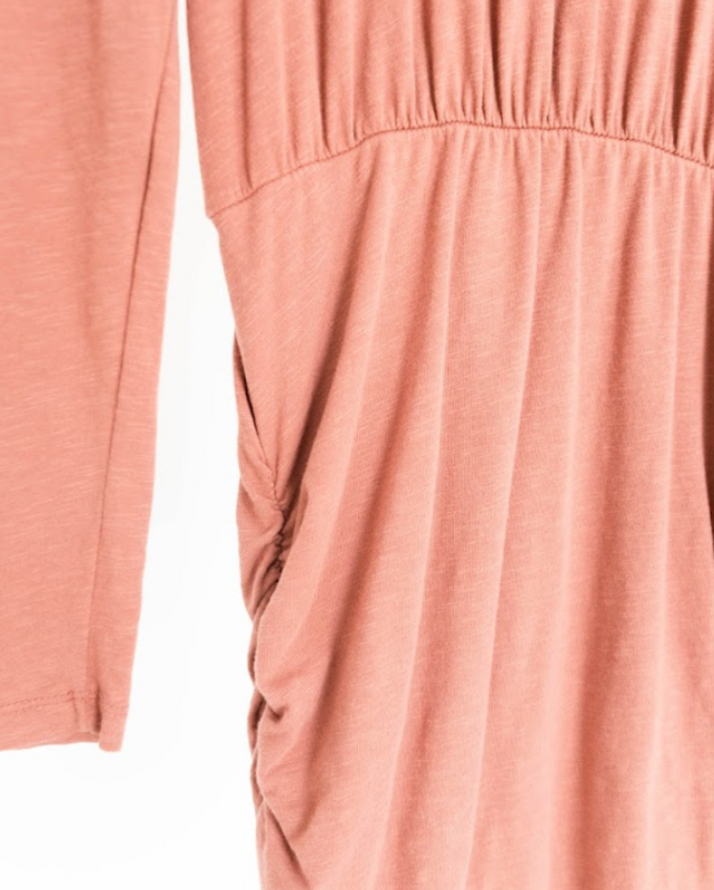 Puff Sleeve Shirred Dress