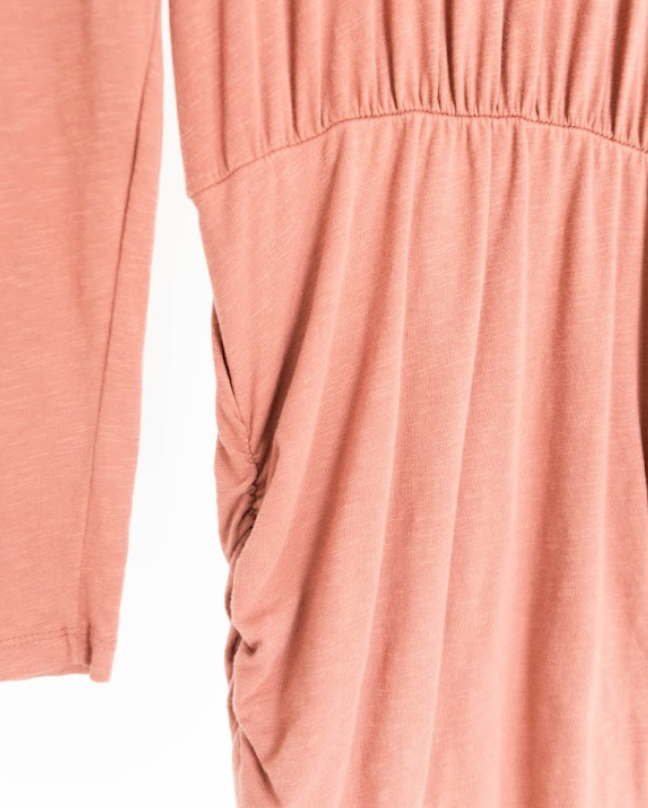 Puff Sleeve Shirred Dress