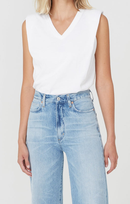 Zosia Padded Shoulder V Neck