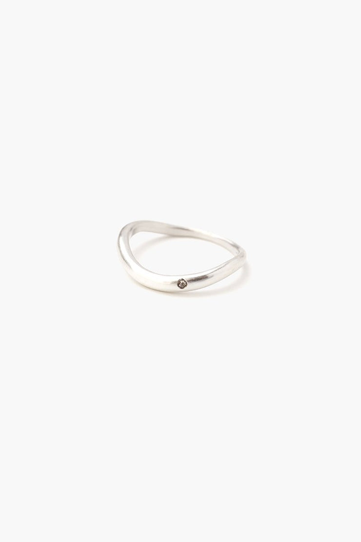 Silver Infinity Champagne Diamond Ring